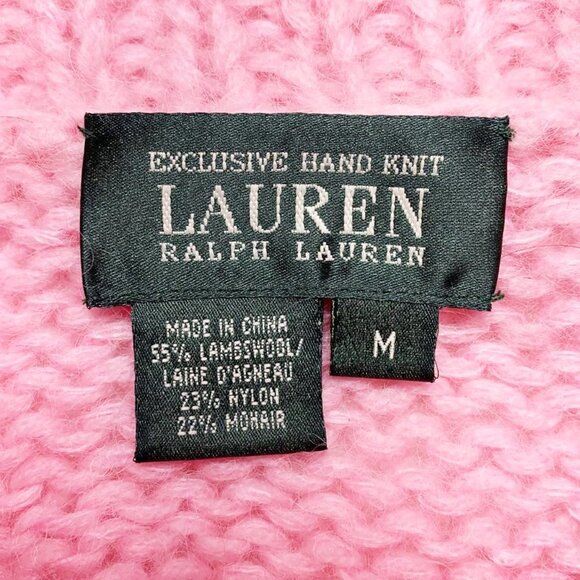 RALPH LAUREN Hand Knit Shawl Collar Fisherman Sweater - Picture 8 of 8